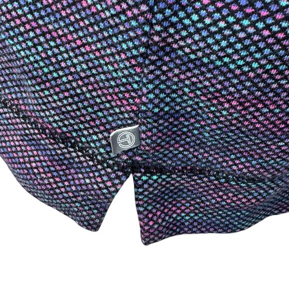 T by Talbots Medium Jacket Pullover Cowl Neck Long Sleeves Stretch Geometric - Picture 7 of 9